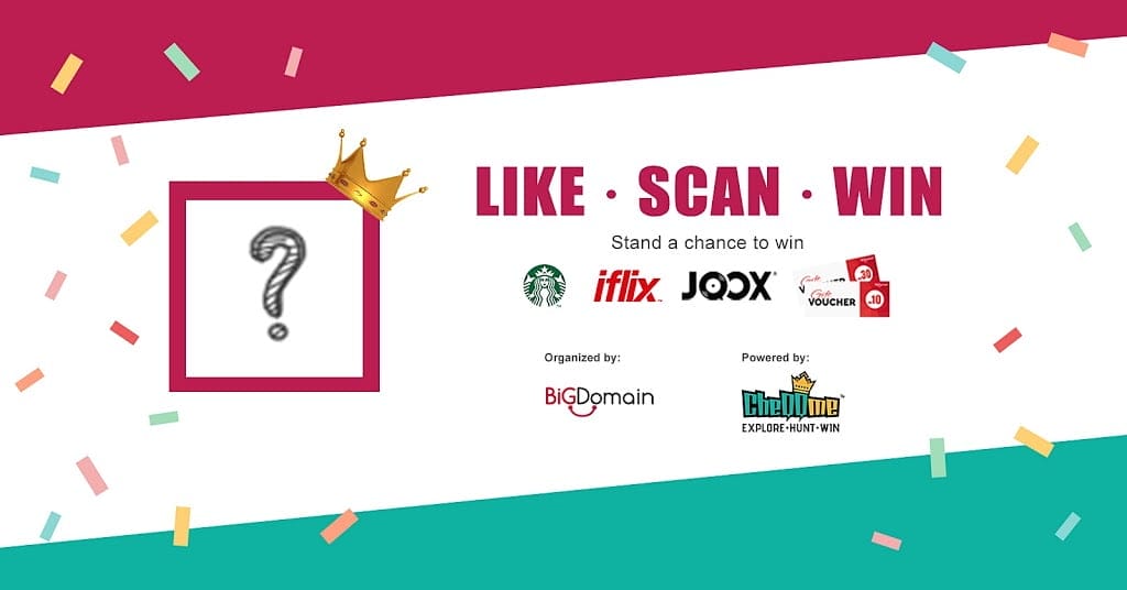 【Like, Scan and Win】The BigDomain x CheQQme Hunt Code is Here! 8