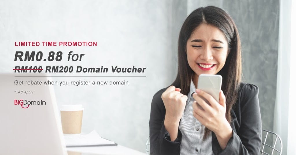 【RM0.88 Promo】 RM200 Bonus Vouchers. Applicable for the Purchase of Domain / Hosting! 7