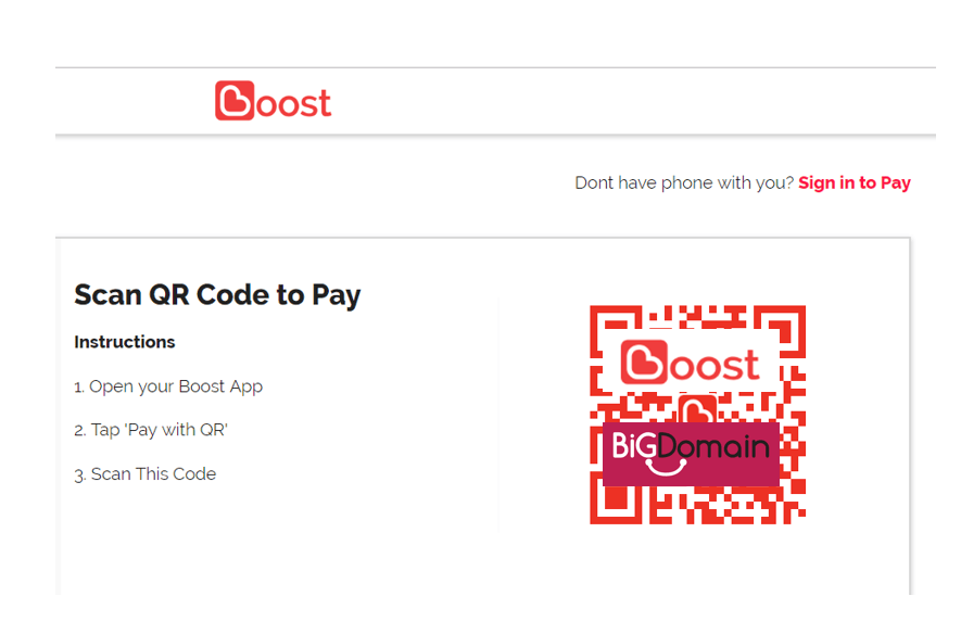 Boost Pay @ BigDomain now 2