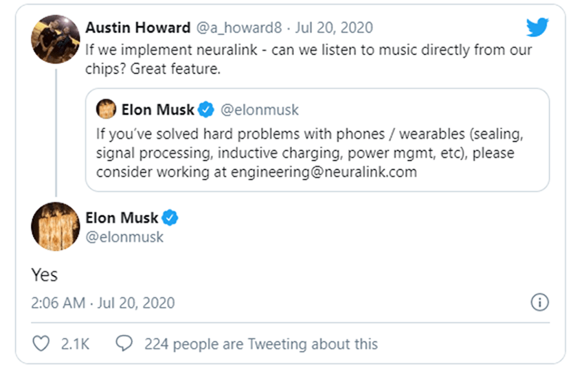 Elon Musk Next Trick - Stream Music Directly Into Your Brain 1