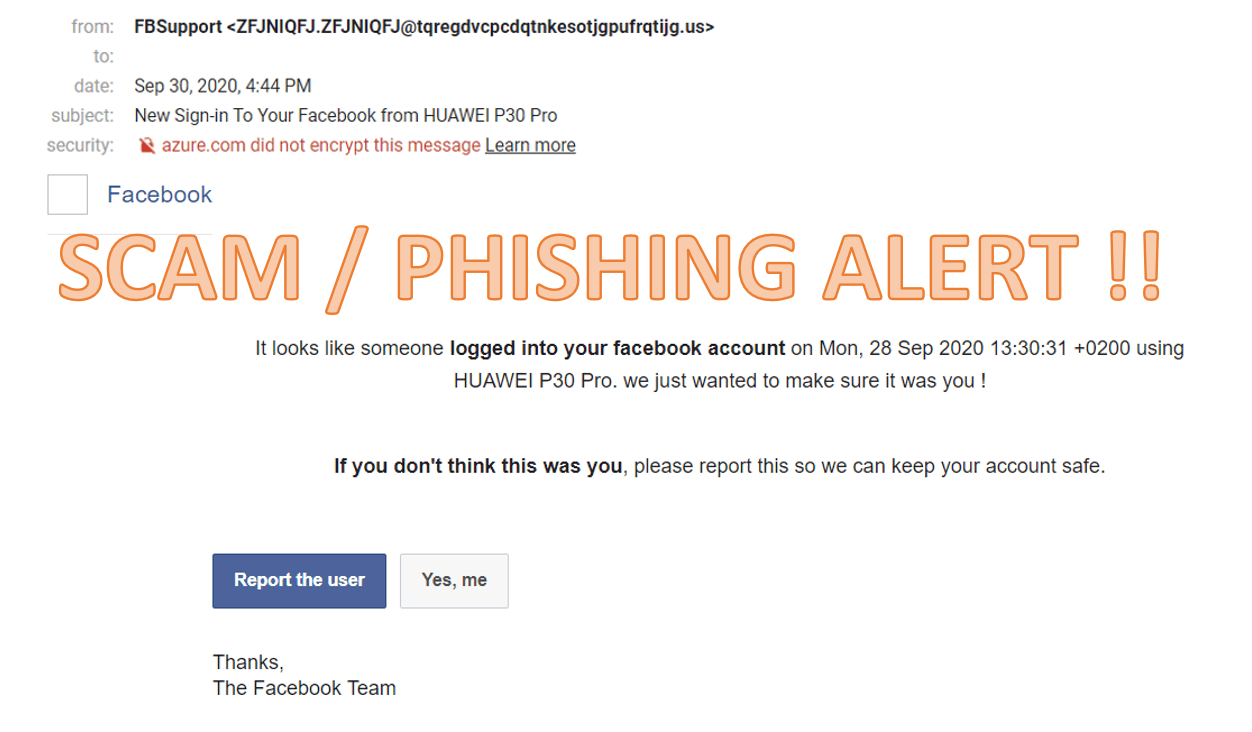 Latest Phishing Email Scam Targeting Facebook Users