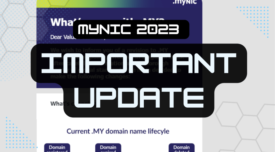 .MY - MYNIC Malaysia Official Registrar - 2023 updates