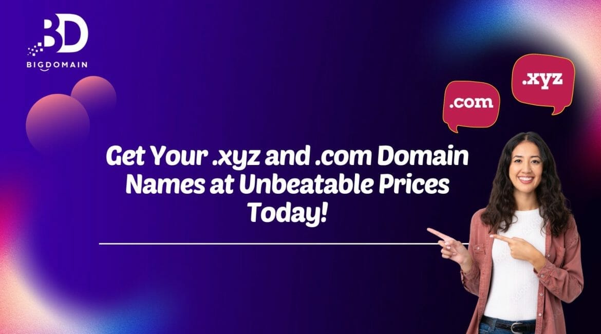 .com .xyz cheap domain name