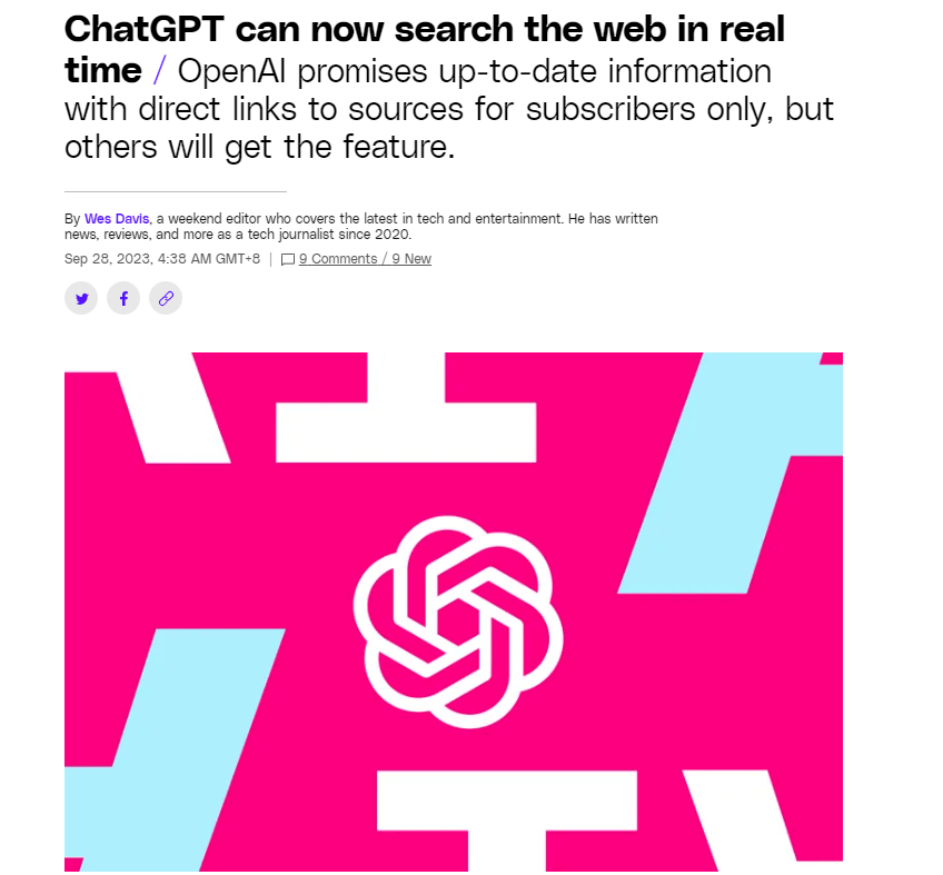 OpenAI Unleashes ChatGPT's Web Browsing: A Game-Changer or a Privacy Nightmare? (September 2023) 3