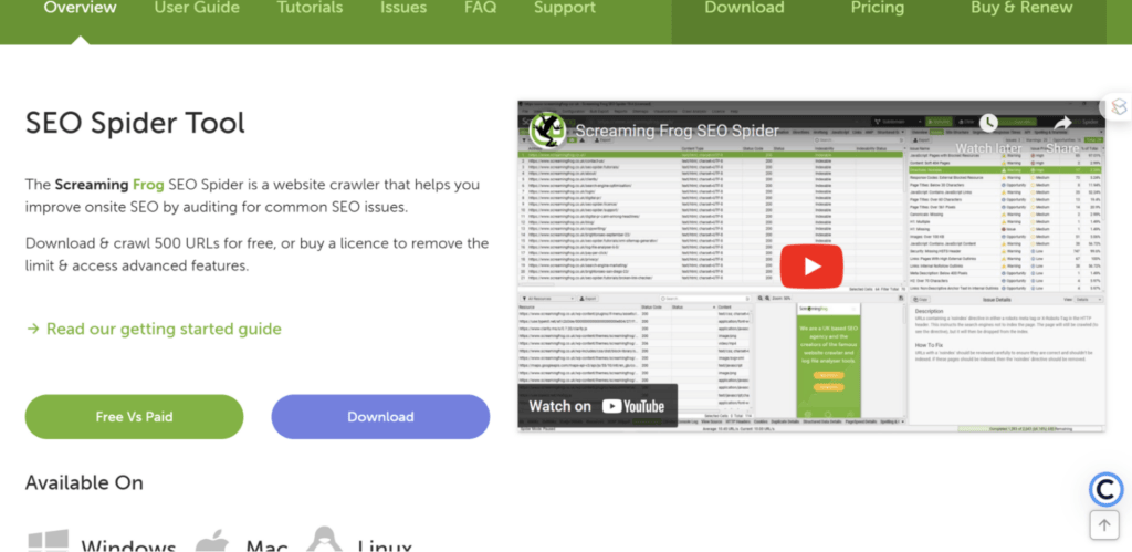 Top 10 Free SEO Tools for 2024: SEO Expert Malaysia Recommended 6 SEO Free Tools: Screaming Frog SEO Spider