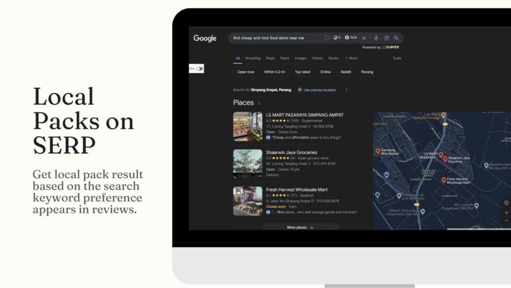 Smart Local Pack Result Based on Your Preferences