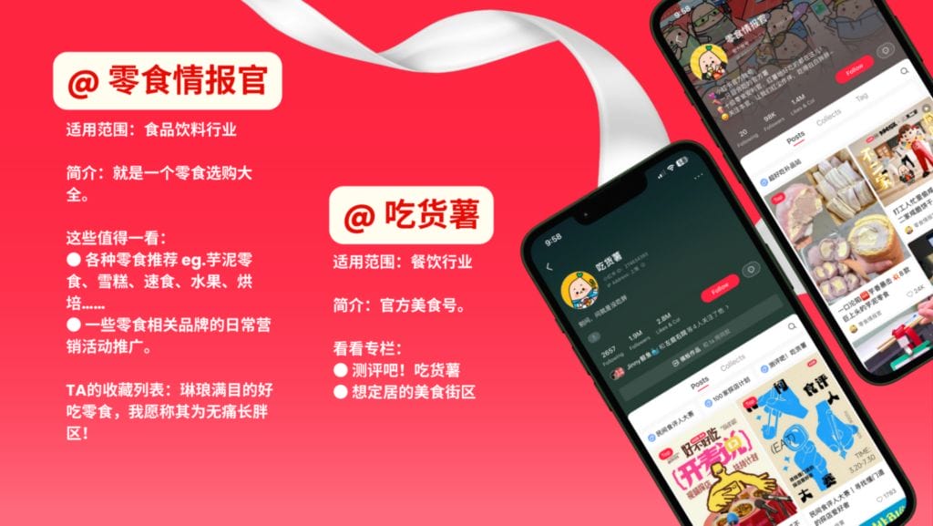 Food & Beverage Field of Xiao Hong Shu Official Accounts 小红书OA
