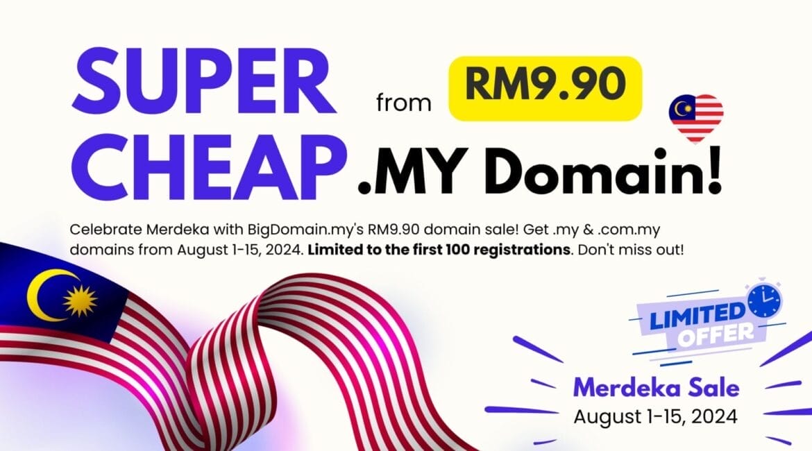 BigDomain.my Celebrates Merdeka with RM9.90 Malaysia Domain Name Sale! 1