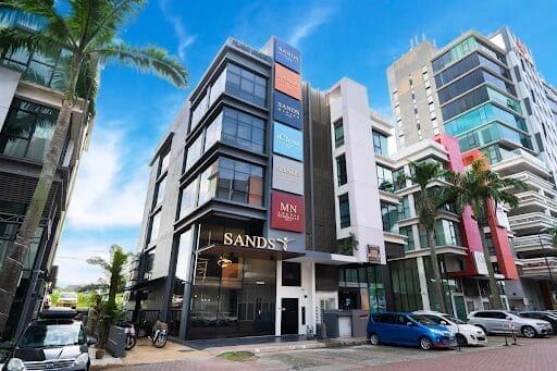 The professional office front of AP Sands maid agency headquarters in Klang, Selangor, a top choice for domestic helpers.
