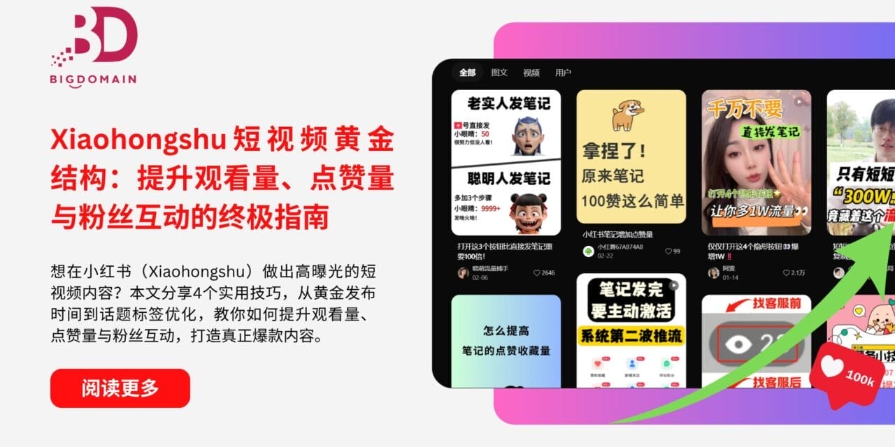 4个Malaysia XHS 小红书短视频流量技巧：提升观看量、点赞量与粉丝互动的终极指南
