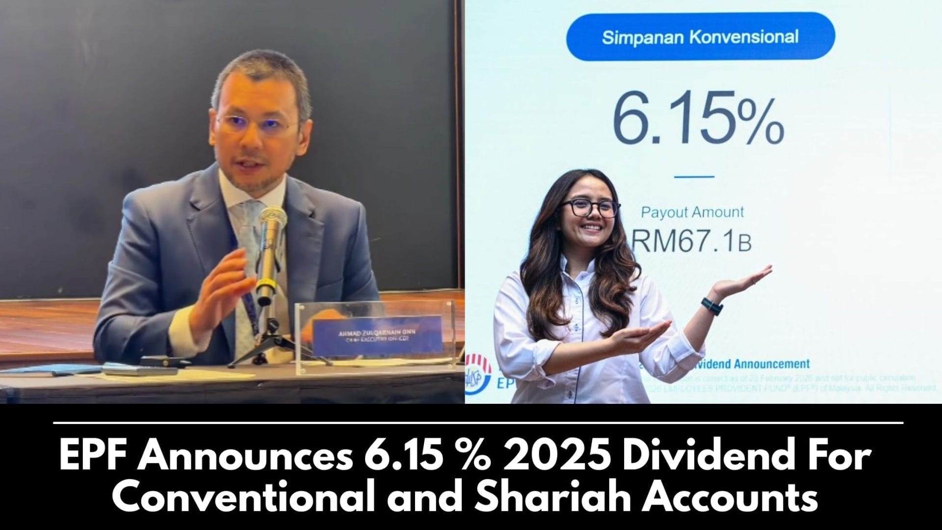 EPF Announces 6.15 % 2025 Dividend For Conventional and Shariah Accounts